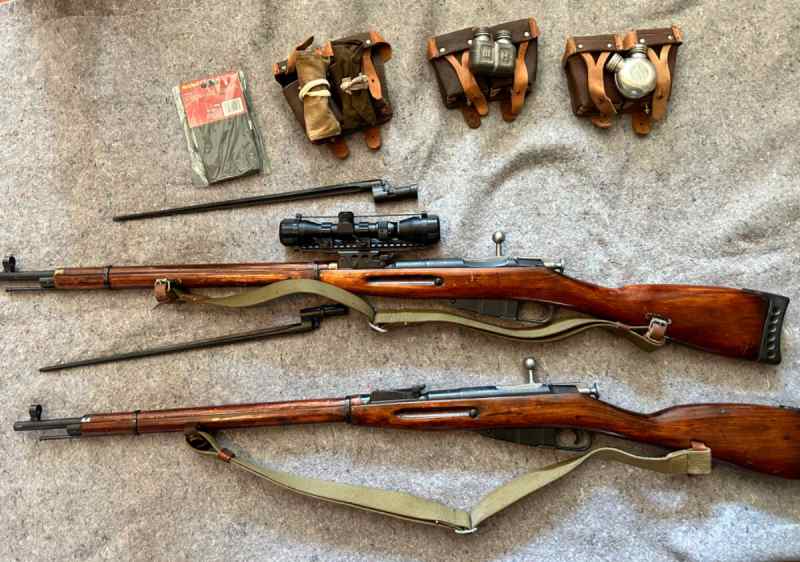 2- Mosin Nagant M91/30 Rifles