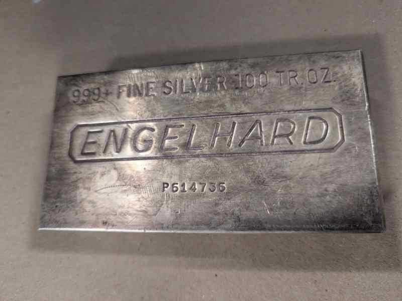 100 oz Engelhard silver bullion bar