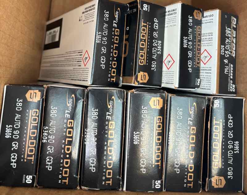 Gold Dot 380 Auto 90 gr GDHP&amp; Blazer380 Auto 