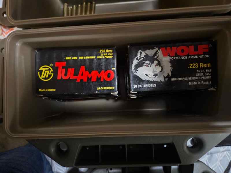 .233 Rem 55gr - 320 Rounds - Wolf and Tula 