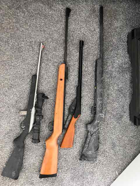 2 air guns, 1 pump BB gun 