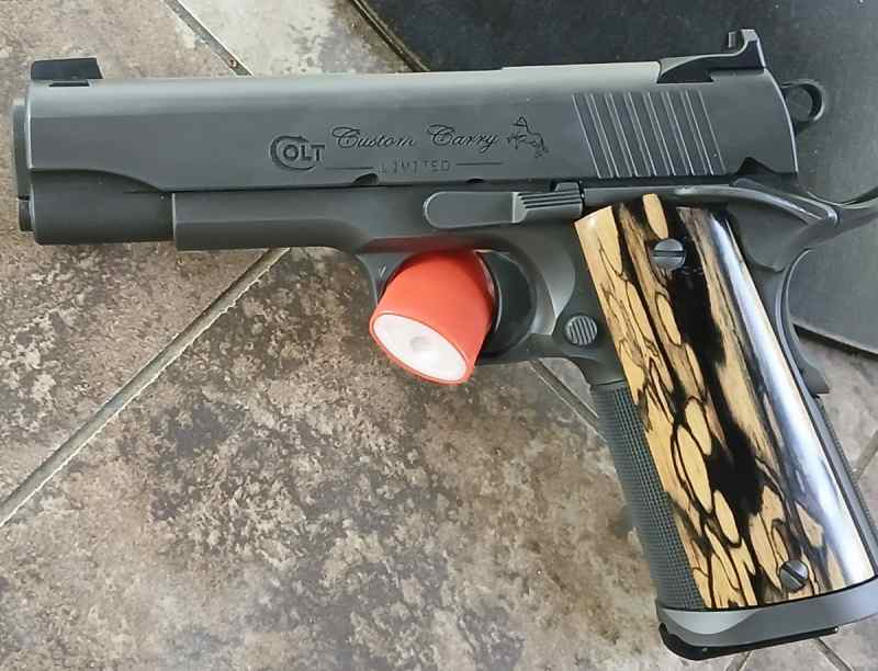 Colt Custom Carry with custom grips in 45