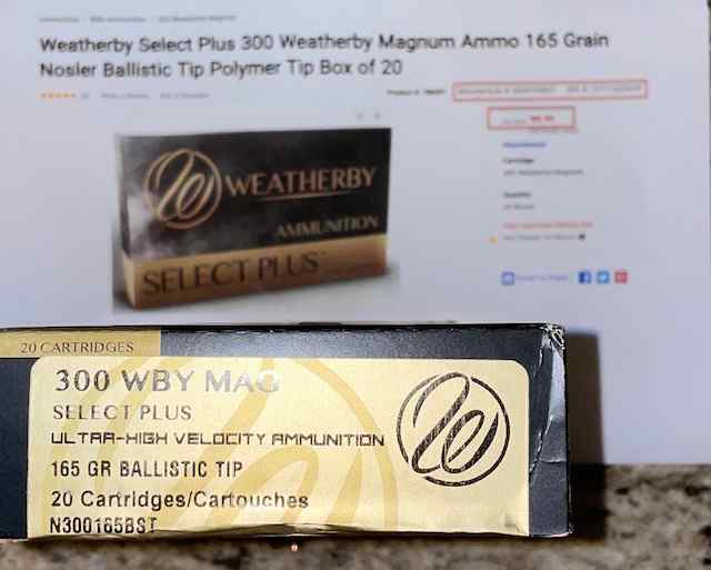 170 Rds Ammo 300WBY Mag ($1.50 per round) -Pending
