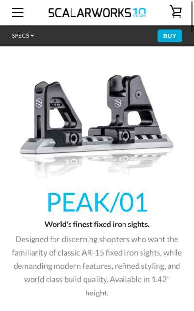 Scalarwork peak iron sights 