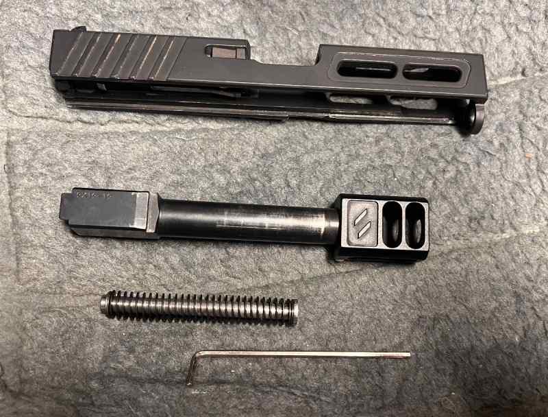 9mm slide threaded barrel and comp