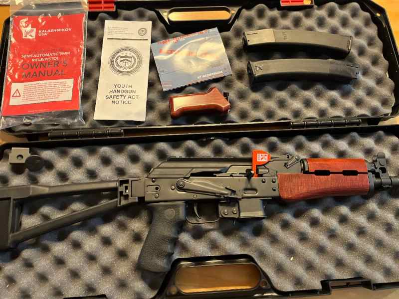 AK pistol 9mm Kalashnikov USA KP-9rw