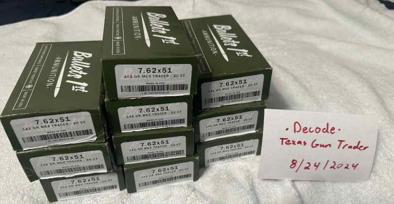 Bullets 1st 7.62x51 Tracer FMJ (200 count)