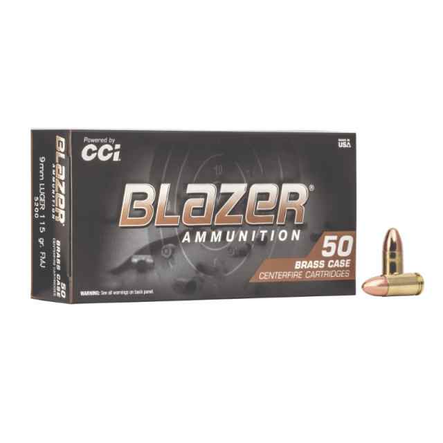 9mm Blazer Brass 115grn FMJ