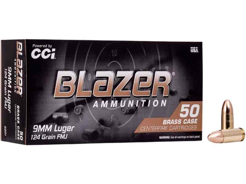 Blazer Brass 9mm 124grns FMJ 