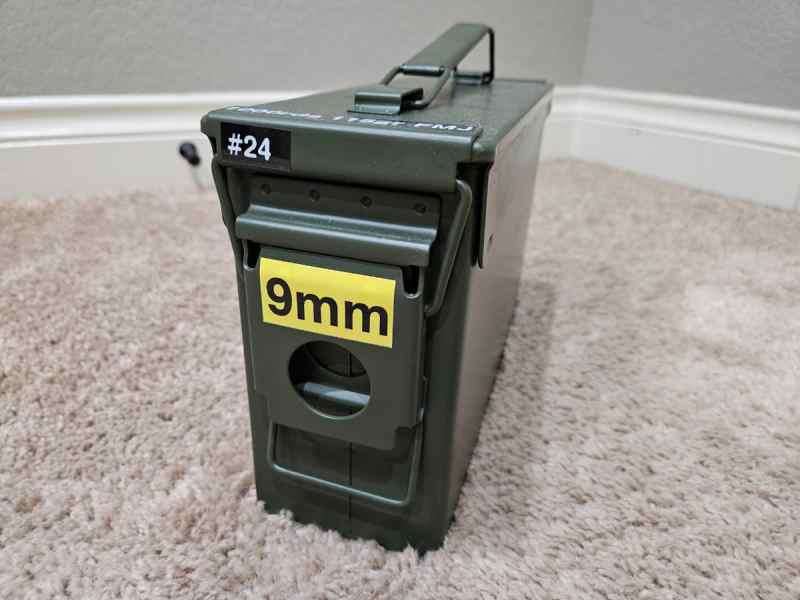 1000 Rounds Blazer Brass 115gr 9mm with Ammo Can