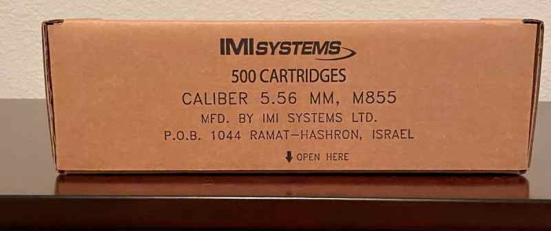 500 Round Case IMI M855 5.56 in 20 round boxes