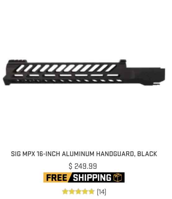 Sig MCX Stock MPX hand guard 16&quot; Magpul bipod 
