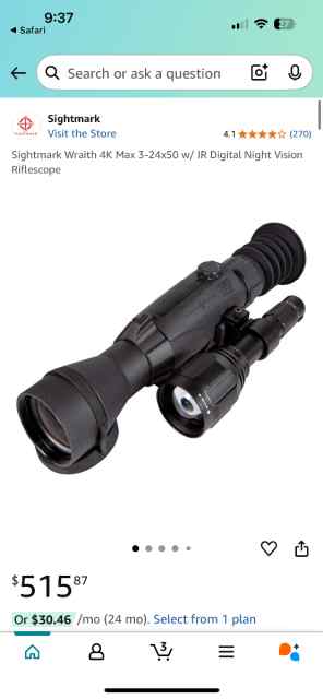 Sightmark day/night scope like new 