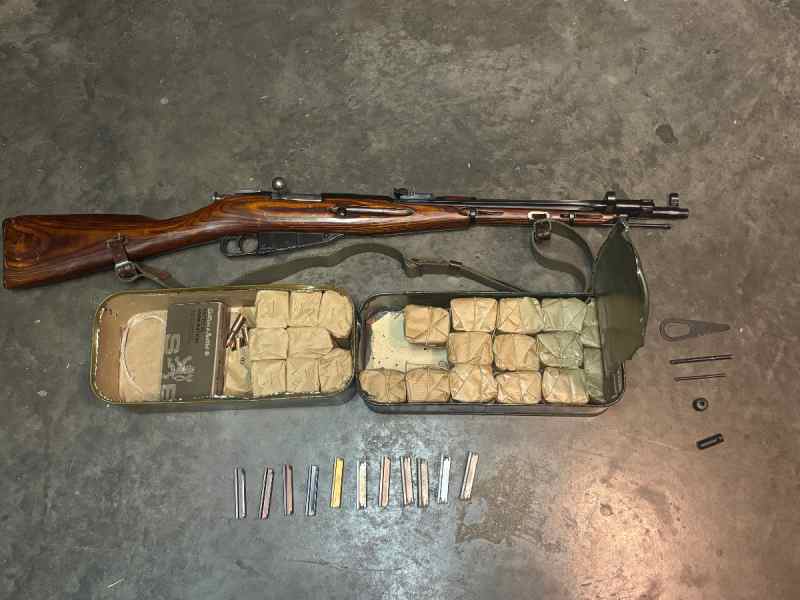 Russian Mosin M44 w/ 472 rounds of ammo and extras