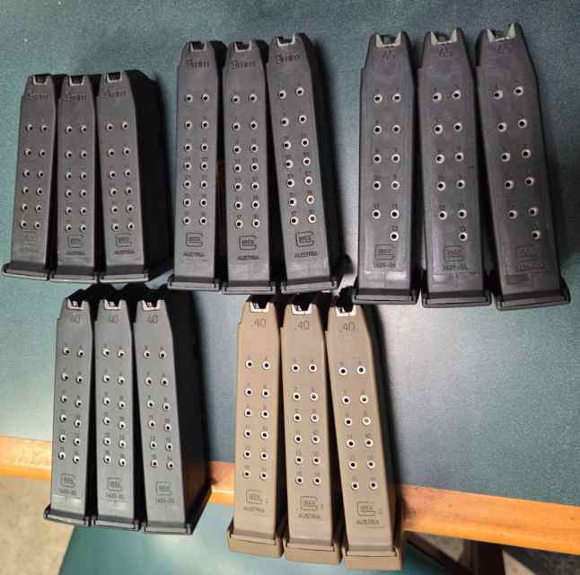 GLOCK HC Mags - 17, 19, 21, 22, 22 FDE SF w/exts
