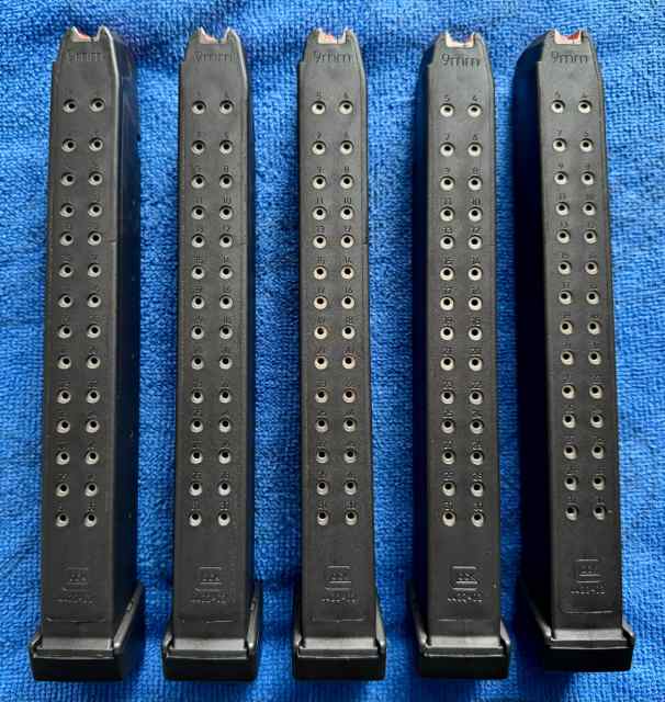 Glock Gen 4/5 9mm OEM 33-Round Magazines