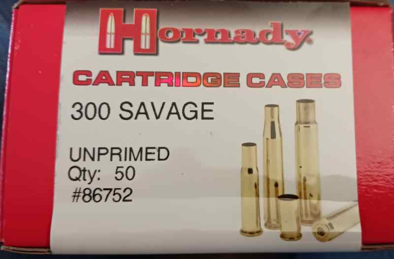 Hornady 300 Savage unprimed new brass, 50 ct.