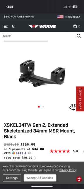 WARNE Tactical 34mm X-SKEL mount