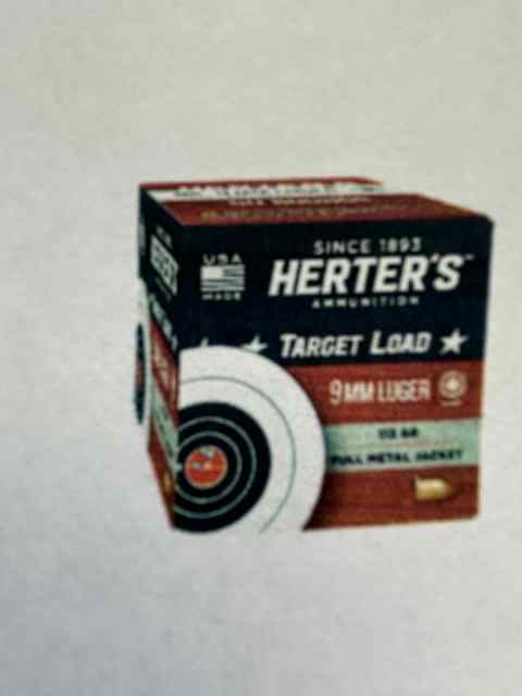 9mm Herters 115grn FMJ Brass