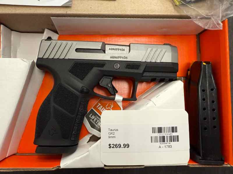 TAURUS GX2 9MM (WARF ARMS) Silver BLK $269