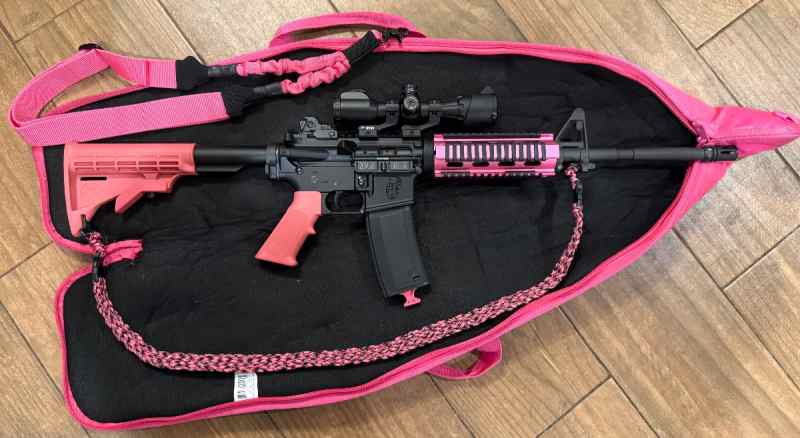 AR15 carbine custom pink