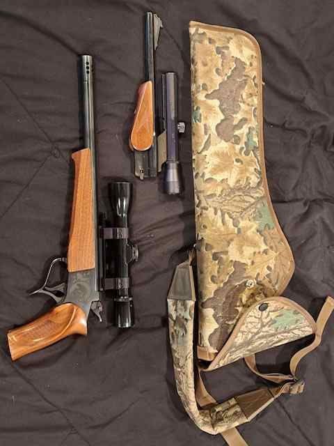 Thompson pistol with holster, 2nd barrel 