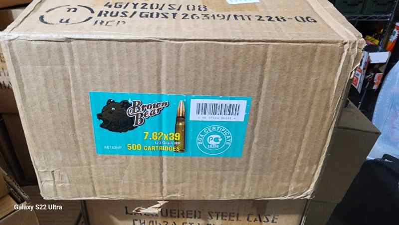 7.62x39mm 500rd packs. (Monarch,Brown Bear)