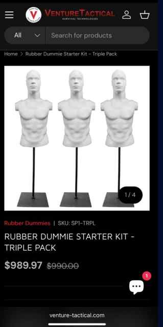 WTS/WTT RUBBER DUMMIE STARTER KIT - TRIPLE PACK