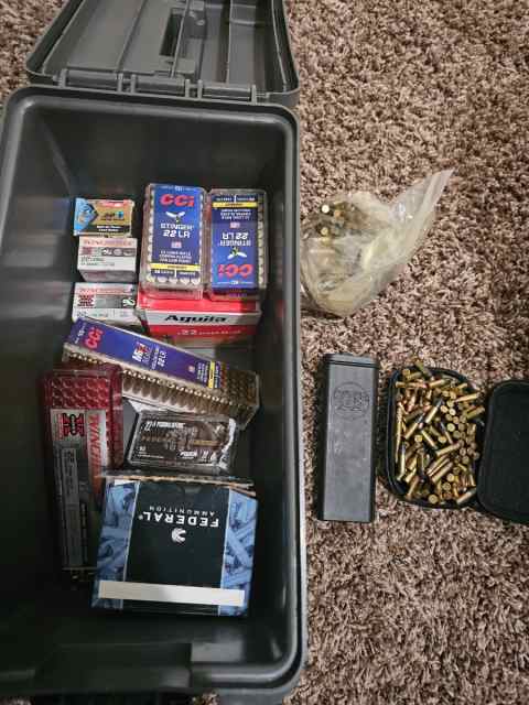 Approx 2000 rounds 22 lr, case,  more
