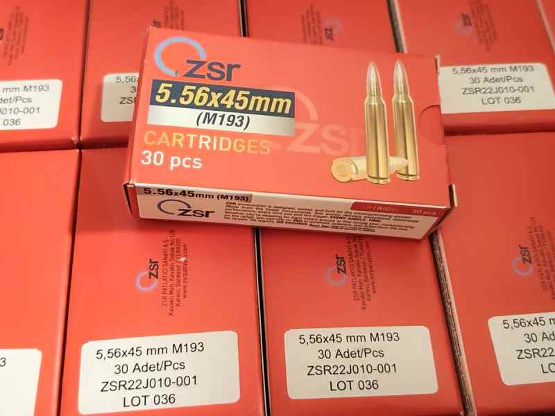 5.56  AMMO 55 GR FMJ ZSR RD 120 RDS M193