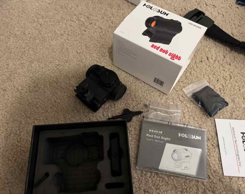 Holosun 403r Red dot on Midwest QD mount