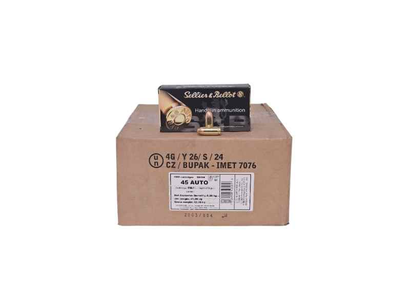 Sellier Bellot .45 ACP 230 grain FMJ - 1,000 rds 