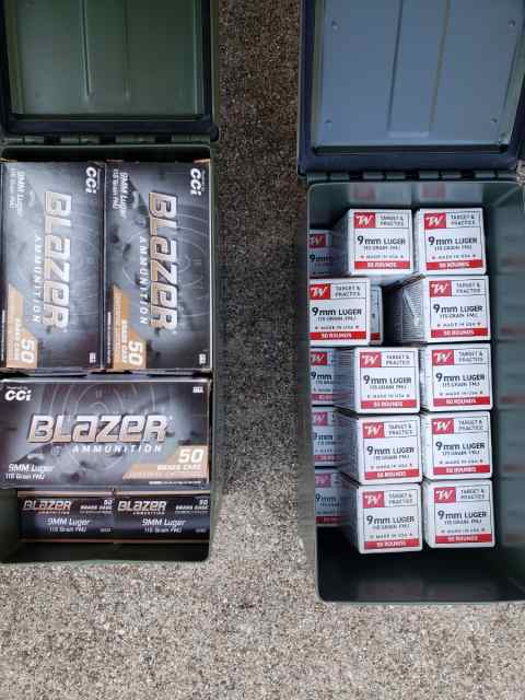 FMJ NIB 9mm 115 gr Ammunition