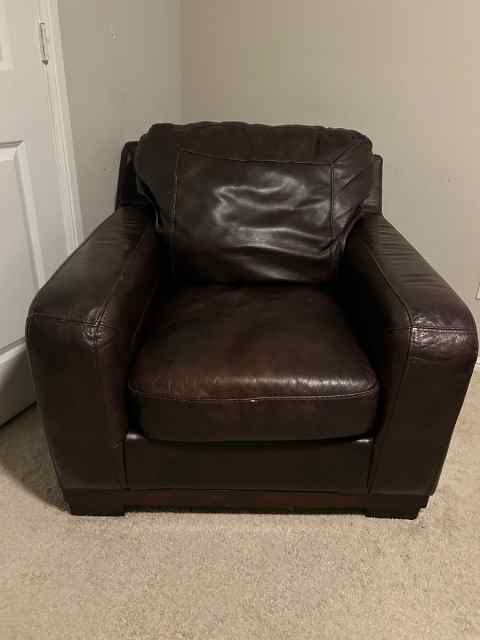 Brown Leather Chair/Couch - Best Offer