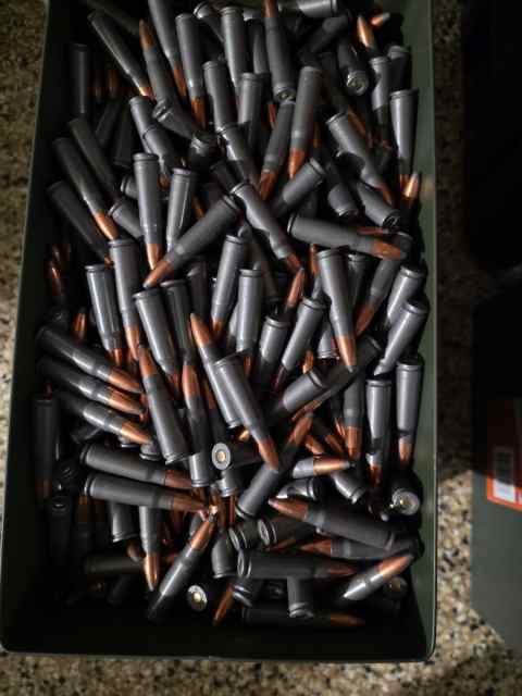 1500 7.62 x 39 steel case soft tip AK 47 ammo 