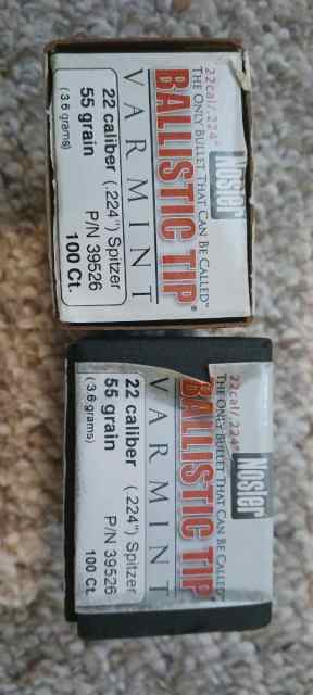 Nosler 22 cal., Varmit .224 bullets for reloading