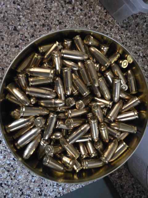 1000 rounds 9mm FMJ brass cartridge