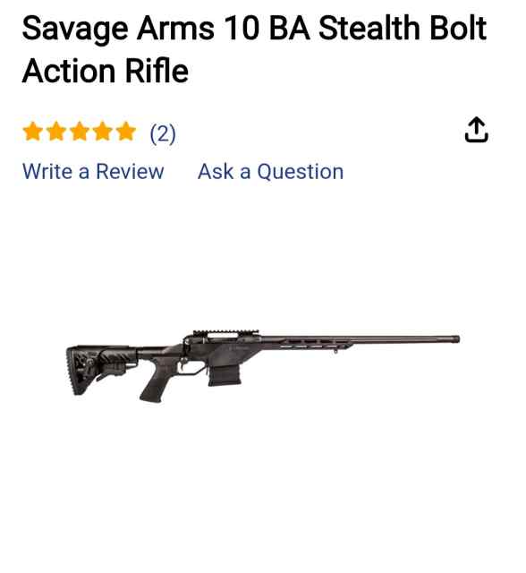 Savage 10 BA Stealth 6.5 Creedmoor 