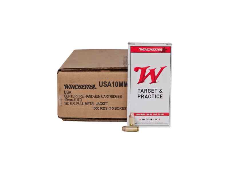 Winchester 10mm 180 grain FMJ - 500 rounds case