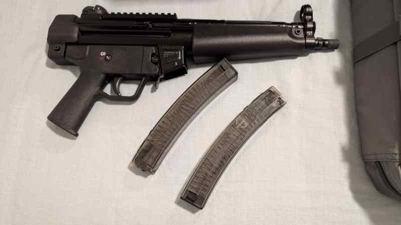 Pistol with two factory mags