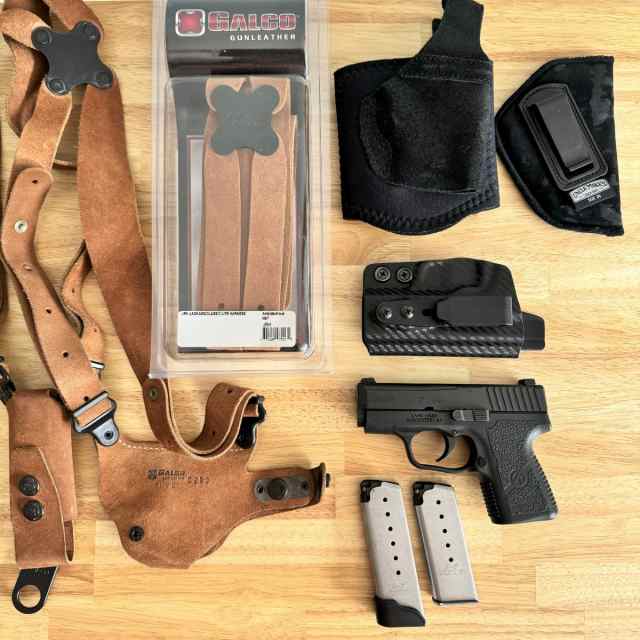 Kahr PM9 CCW w/ Trijicon Night Sights &amp; Holsters